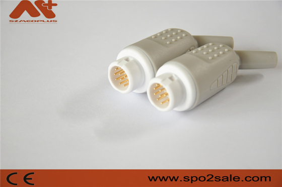 12-Pin-EKG-Anschluss für Mindray/Newtech/HP-Patientenmonitor, Nylonadapter, vergoldete Messingspins