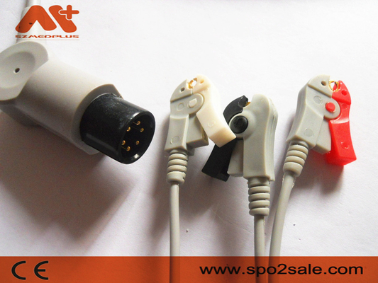 Kabel und Leitungsdrähte 6 Szmedplus AAMI ECG Pin 3 Führung Clip Ecg-Kabel-TPU AHA