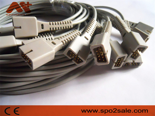 CER Nellcor-Erweiterungs-Kabel Nellcor Oximax Spo2 formte Kabel