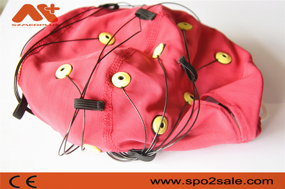 Neurofeedback-EEG Kabel-rote integrierte 20 Führungen EEG Kappe für EEG Maschine