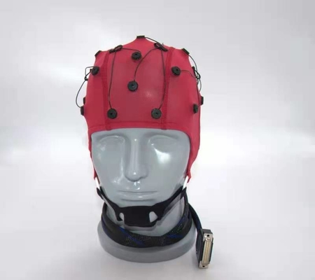 Neurofeedback-EEG Kabel-rote integrierte 20 Führungen EEG Kappe für EEG Maschine