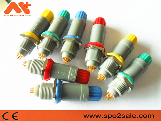 1P Pull Push 6Pin Plastikstecker Graue Schale Graue Hülle für 5.00mm Kabel Medizinprodukte Anschlüsse