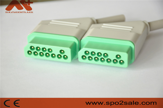 EKG-Anschluss für Nihon Kohden Patientenmonitor, Grün, Nylonadapter, 12 Stift
