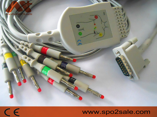 Kabel TPU Philips ECG für M2461A, M3702C, 989803107711, 989803175901