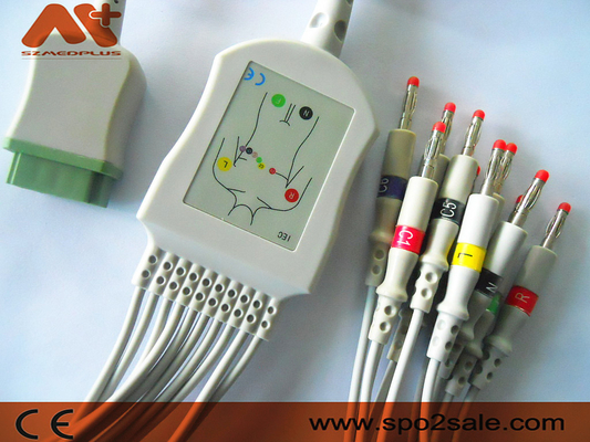 Führung GEs Marquette Compatible 10 EKG Kabel für Kathedrale-Labor, Schlag, Eagle, Mac Lab, PDM-Modul, SOLAR
