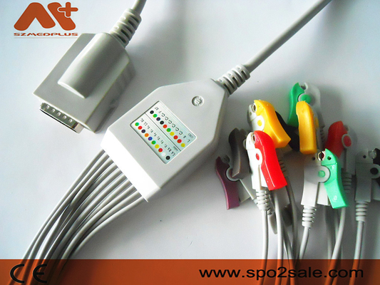 Kompatibles Burdick Direkt-schließen EKG Kabel - 007725, AHA, Clip an