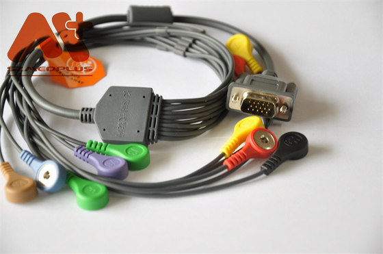 CER Holter Recorder-DMS 300-3A AHA ECG Kabel 10 führen Schnellstecker