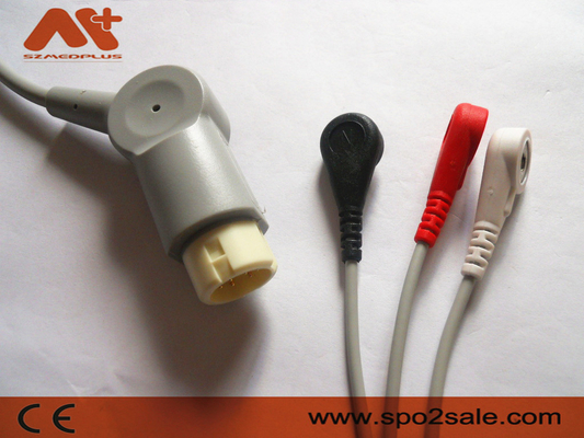 Philips Compatibles 3 einteiliges ECG geduldiges Kabel des Führungs-Verschluss-- M1972A