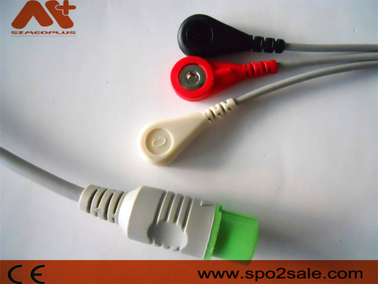Direkt-schließen der kompatible 3 Führungs-Verschluss Fukudas Denshi ECG-Kabel - 0012-00-1192 an