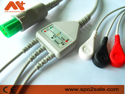 Direkt-schließen der kompatible 3 Führungs-Verschluss Hellige ECG-Kabel - 303-442-99 an