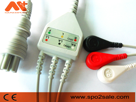 Omron > Colin BP-88S, BP-S510, M9500, Führung Presse-Mate Advantage Compatibles 3 Direkt-schließen ECG-Kabel an