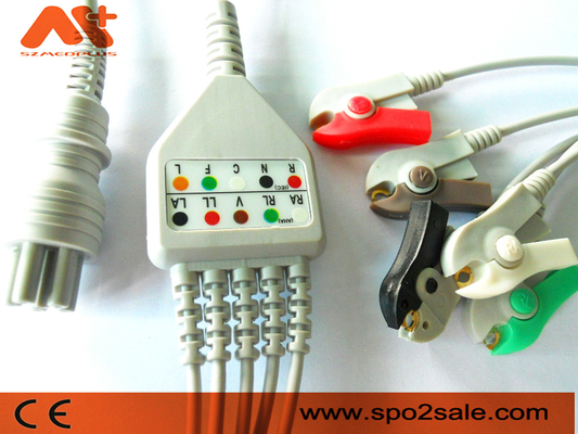 Omron Colin Cable Direct Connect ECG des Kabel-5 Patientenmonitor Führungs-Clip-6pin