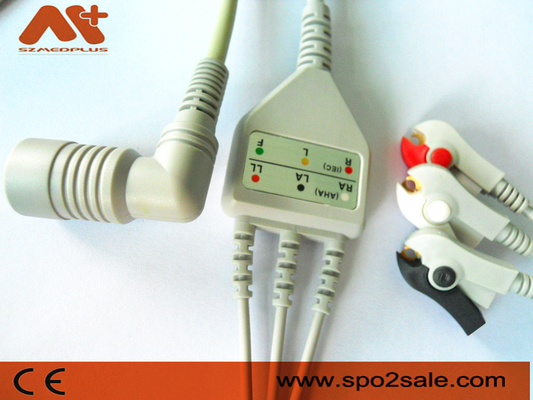 Omron > Colin BP-88, kompatibles Clip 3 Führungs-BP-306 Direkt-schließen ECG-Kabel an