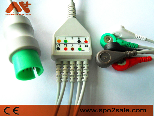 Direkt-schließen der kompatible 5 Führungs-Verschluss Spacelabs ECG-Kabel - CB-72596R an