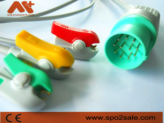 Führungs-Clip Nihon Kohden 11 Pin Compatible 3 Direkt-schließen ECG-Kabel an