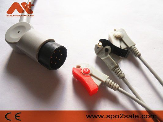 Nihon Kohden OEC-6102A, OEC-6105A, OEC-6120A, OEC-6120J, OEC-6120K kompatibles Clip 3Lead Direkt-schließen ECG-Kabel an