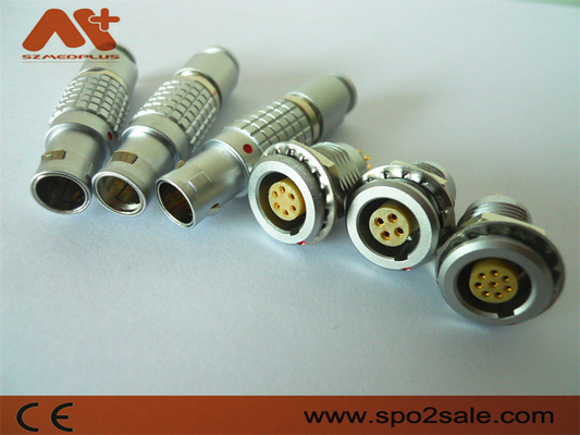 Messing-Goldplattierte Medizinkabelanschlüsse Metall 1B 2pin 4pin 5pin 6pin Anschluss