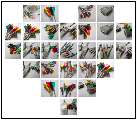 Sicherheit TPU Kabel EKG Iecs AHA für Elektrokardiographen EDAN Se 601