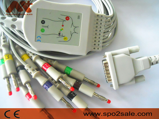 Nicht abnehmbares eCG geduldiges Kabel für Elektrokardiographen Mindray R12