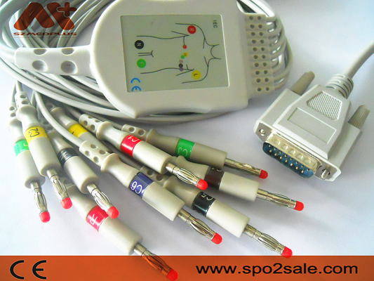 CER ISO13485 CFS- 10 Kabel Führungs-ECG für Trismed 400 406 ECG-Maschine