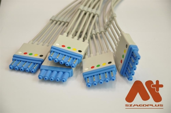 5 Führung AHA reißen geduldiges Kabel M1644A Philips Compatible ECG